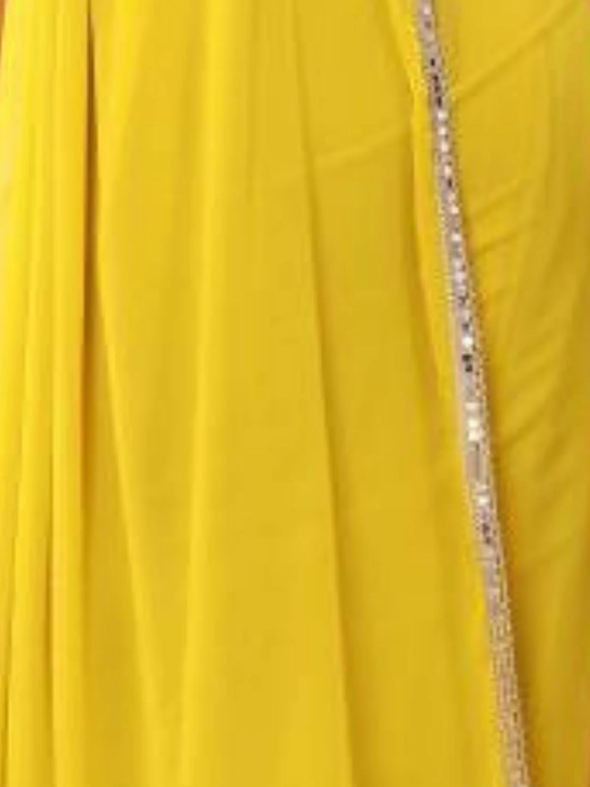 Odette Light Yellow Georgette Printed Saree For Women - Image 5