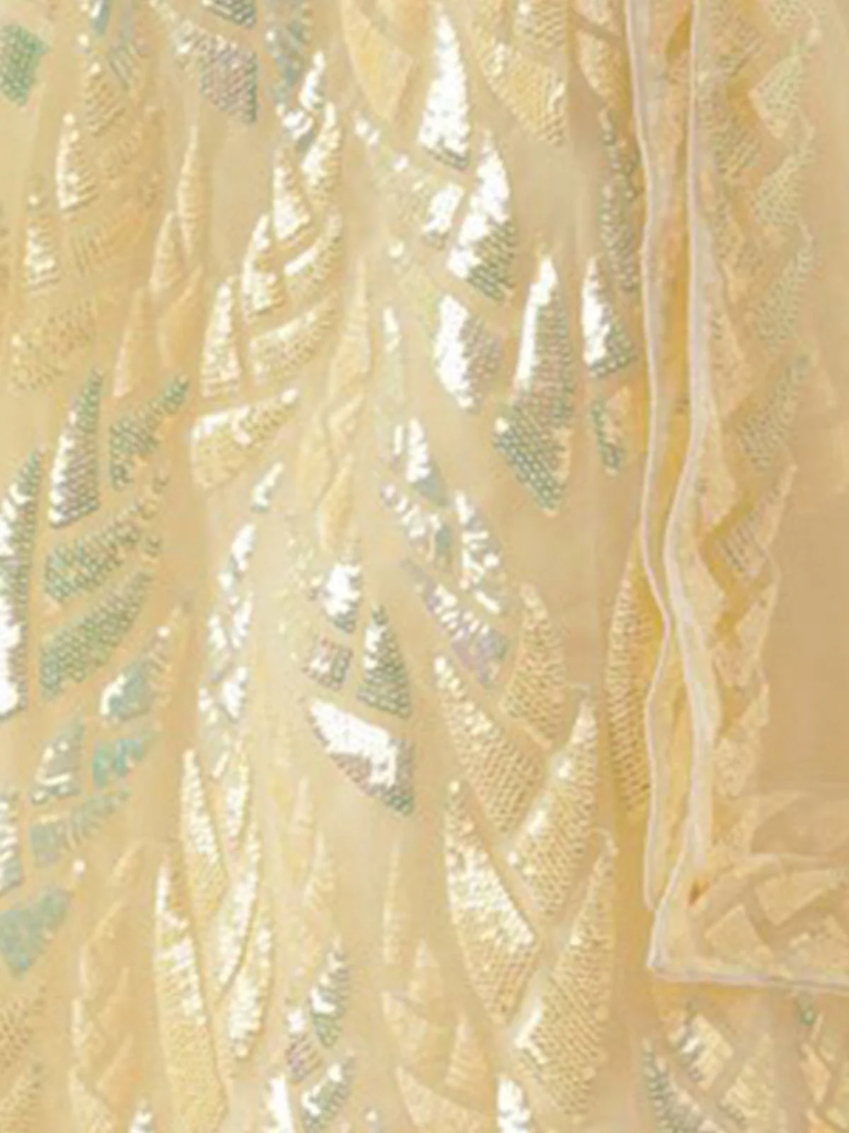 Odette Light Yellow Soft Net Embellished Semi Stitched Lehenga With Unstitched Blouse For Women - Image 6