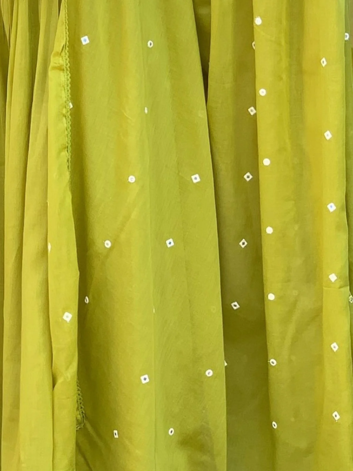 Odette Lime Green Cotton Blend Embroidered Kurta Set For Women - Image 6