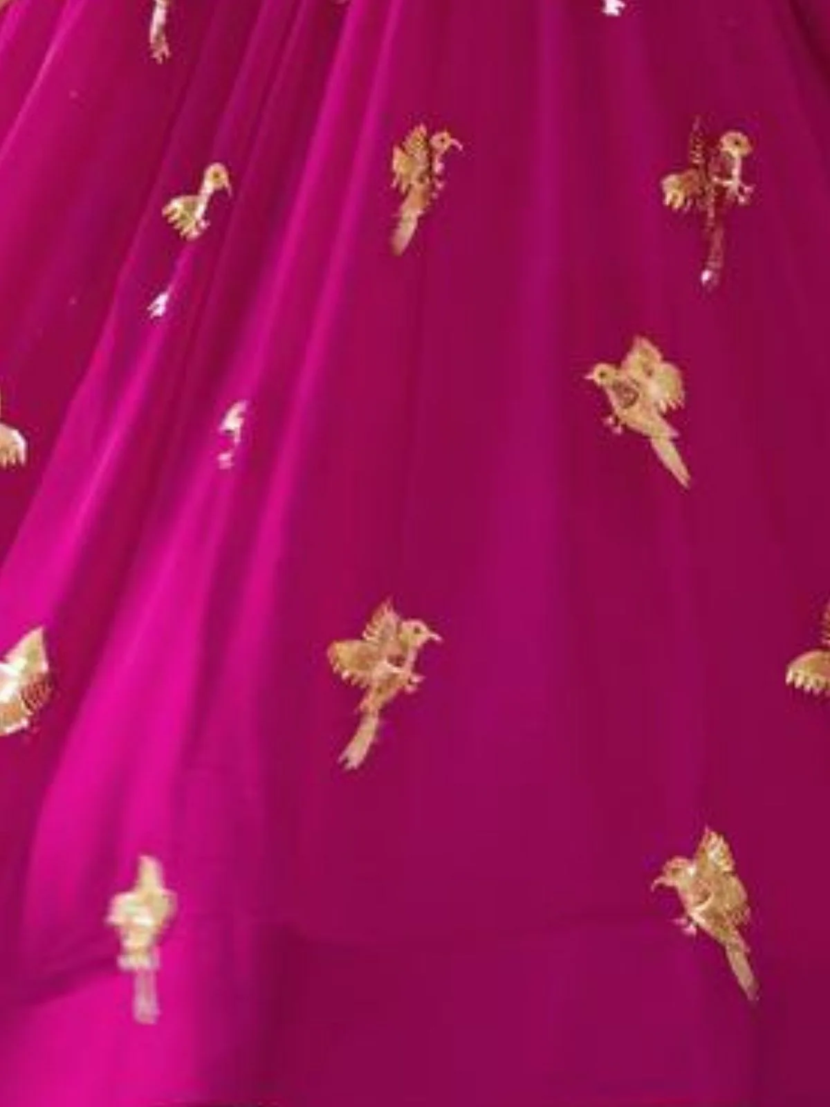 Odette Magenta Silk Solid Stitched Kurta Set For Women - Image 5