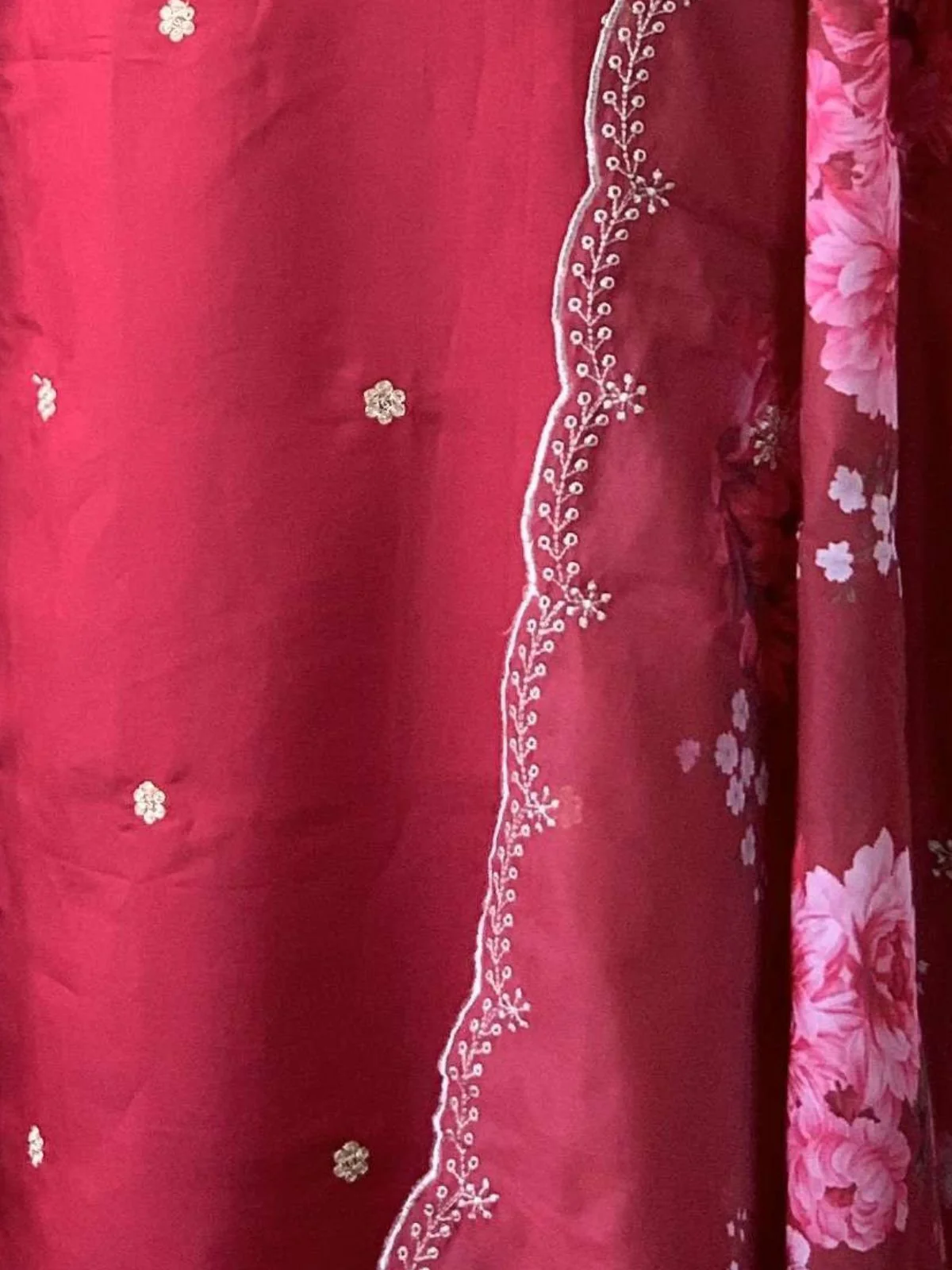 Odette Magenta Viscose Embroidered Stitched Kurta Set For Women - Image 5