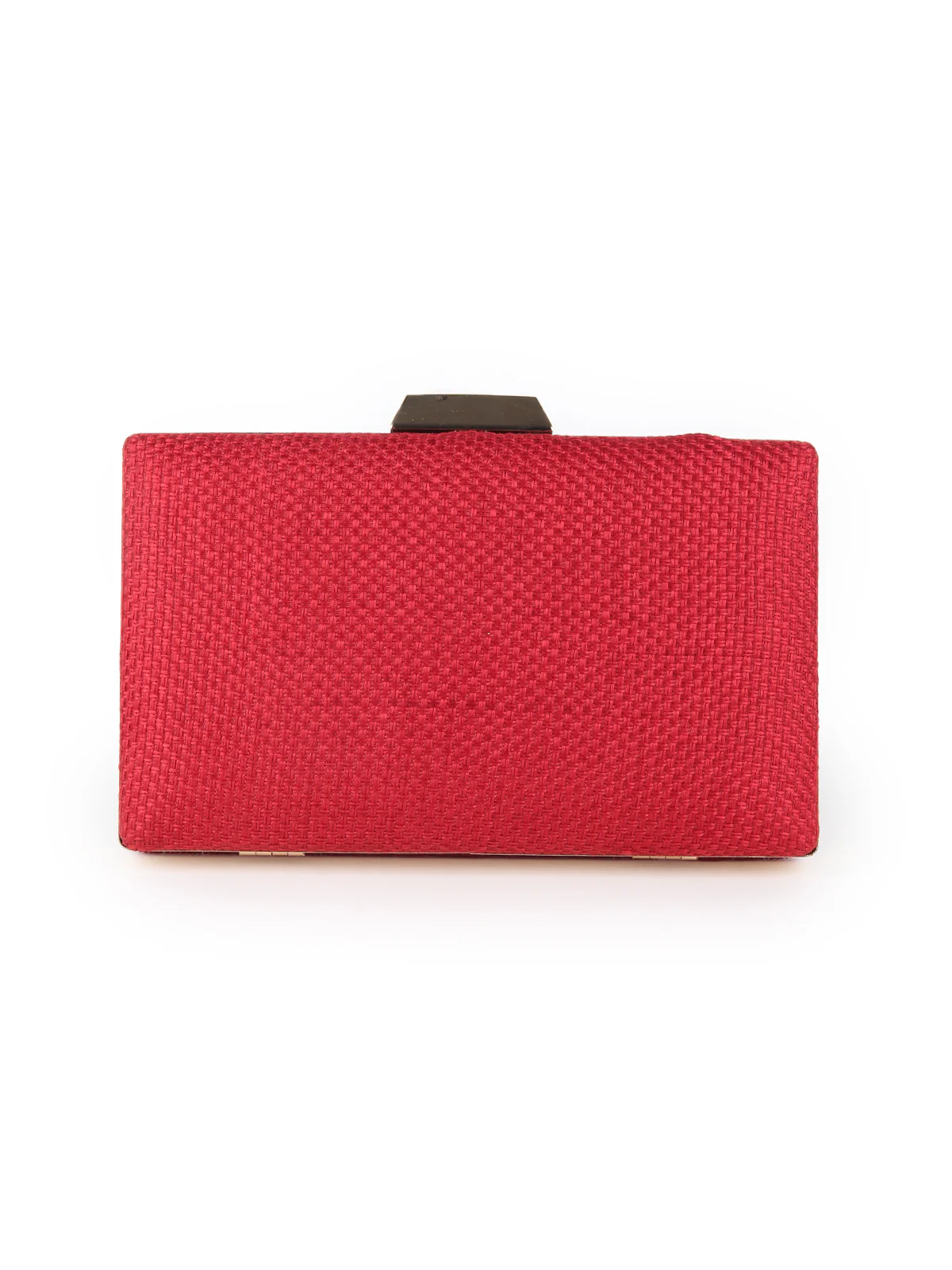 Odette Maroon and Multicolor Beads Embroidered Clutch for Women - Image 5