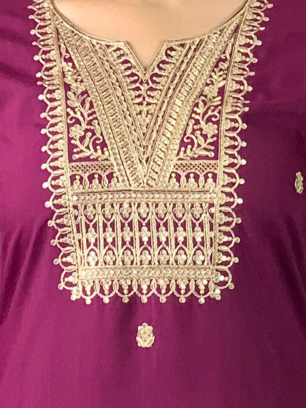 Odette Maroon Embroidered Rayon Stitched Kurta Salwar Set For Women - Image 6