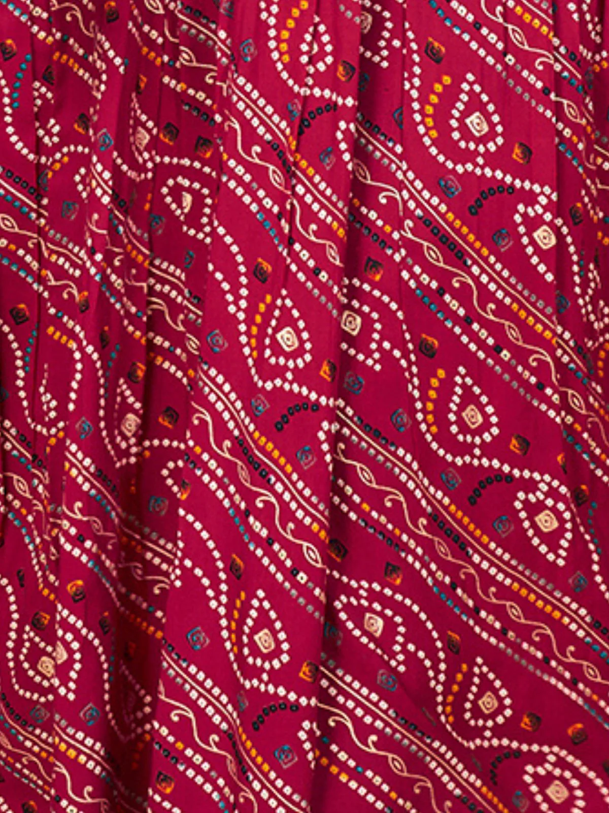 Odette Maroon Printed Rayon Stitched Kurti For Women - Image 6