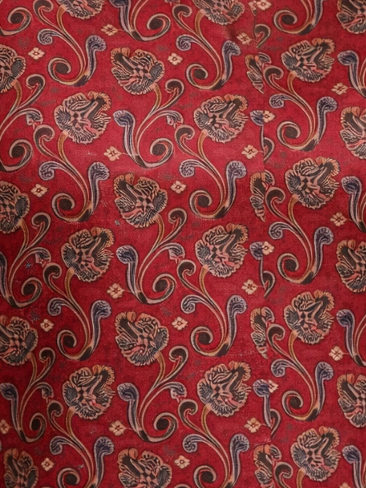 Odette Maroon Silk Blend Printed Solid Kurti For Women - Image 3