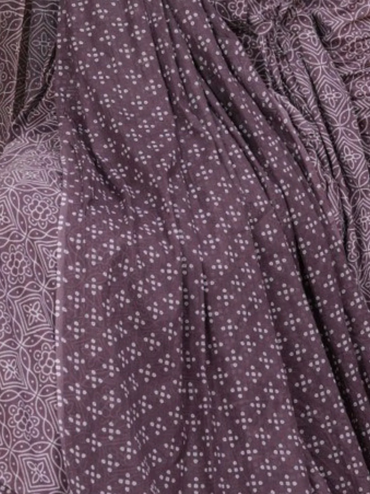 Odette Mauve Rayon Printed Stitched Kurta Set For Women - Image 4
