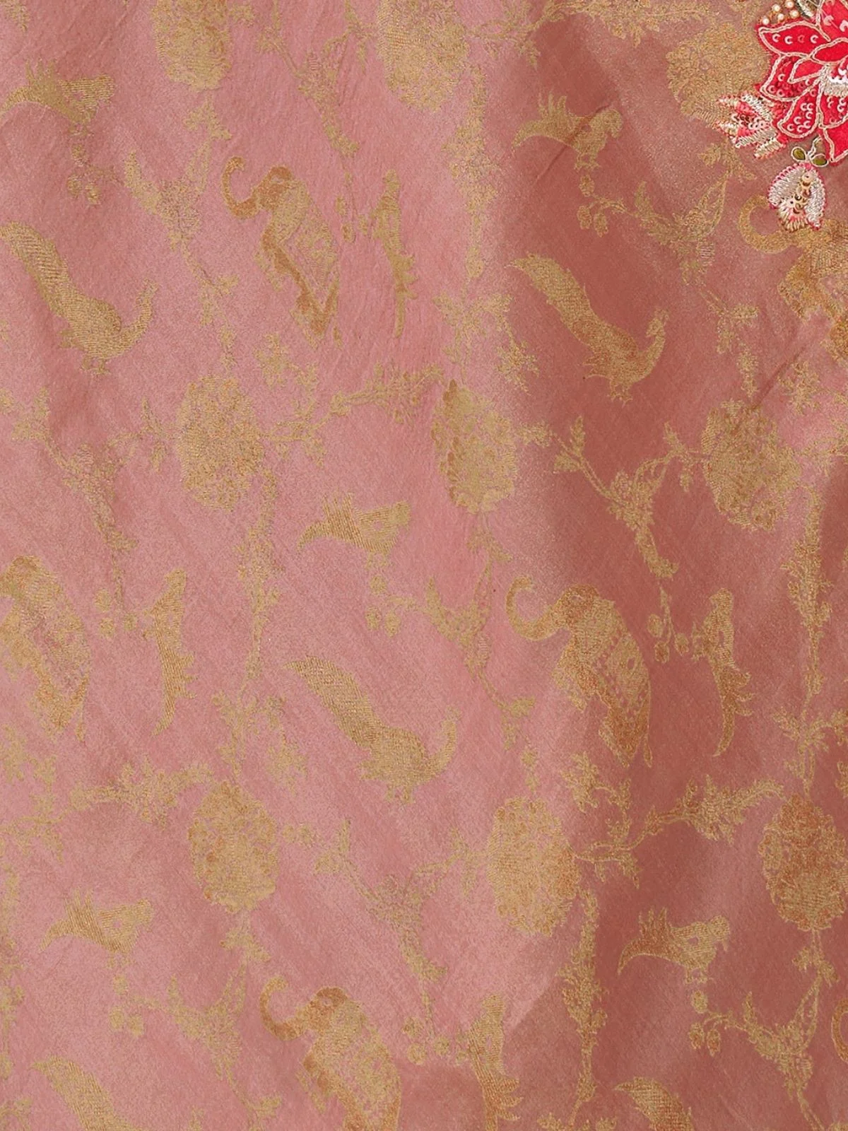 Odette Mauve Viscose Silk Embroidered Saree For Women - Image 6