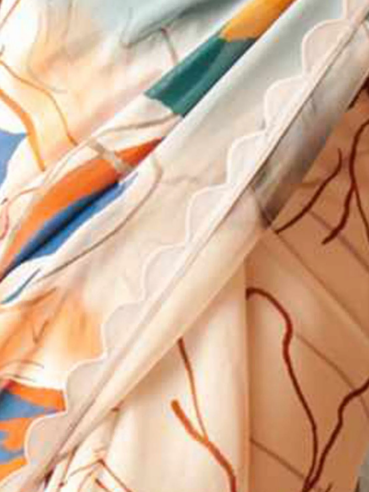 Odette Multi Georgette Printed Saree With Unstitched Blouse For Women - Image 3