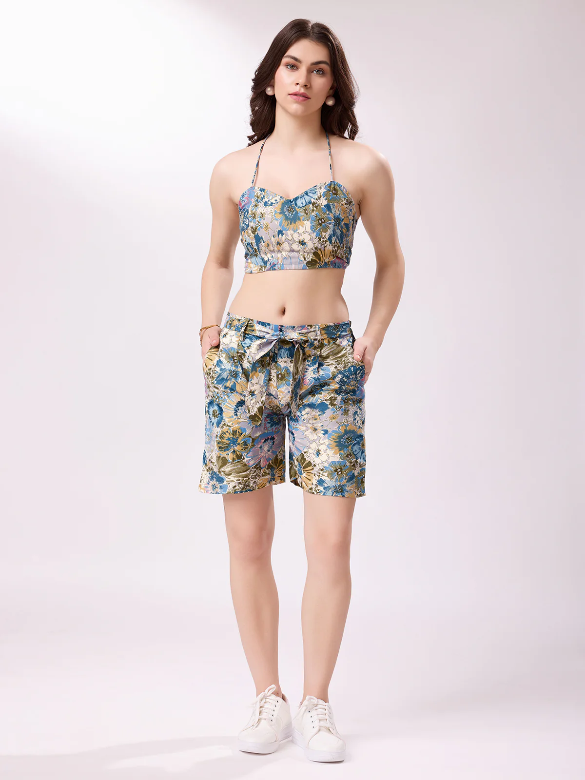 Odette Multicolor Printed Cotton Blend Stitched Co-Ord Set For Women - Image 3