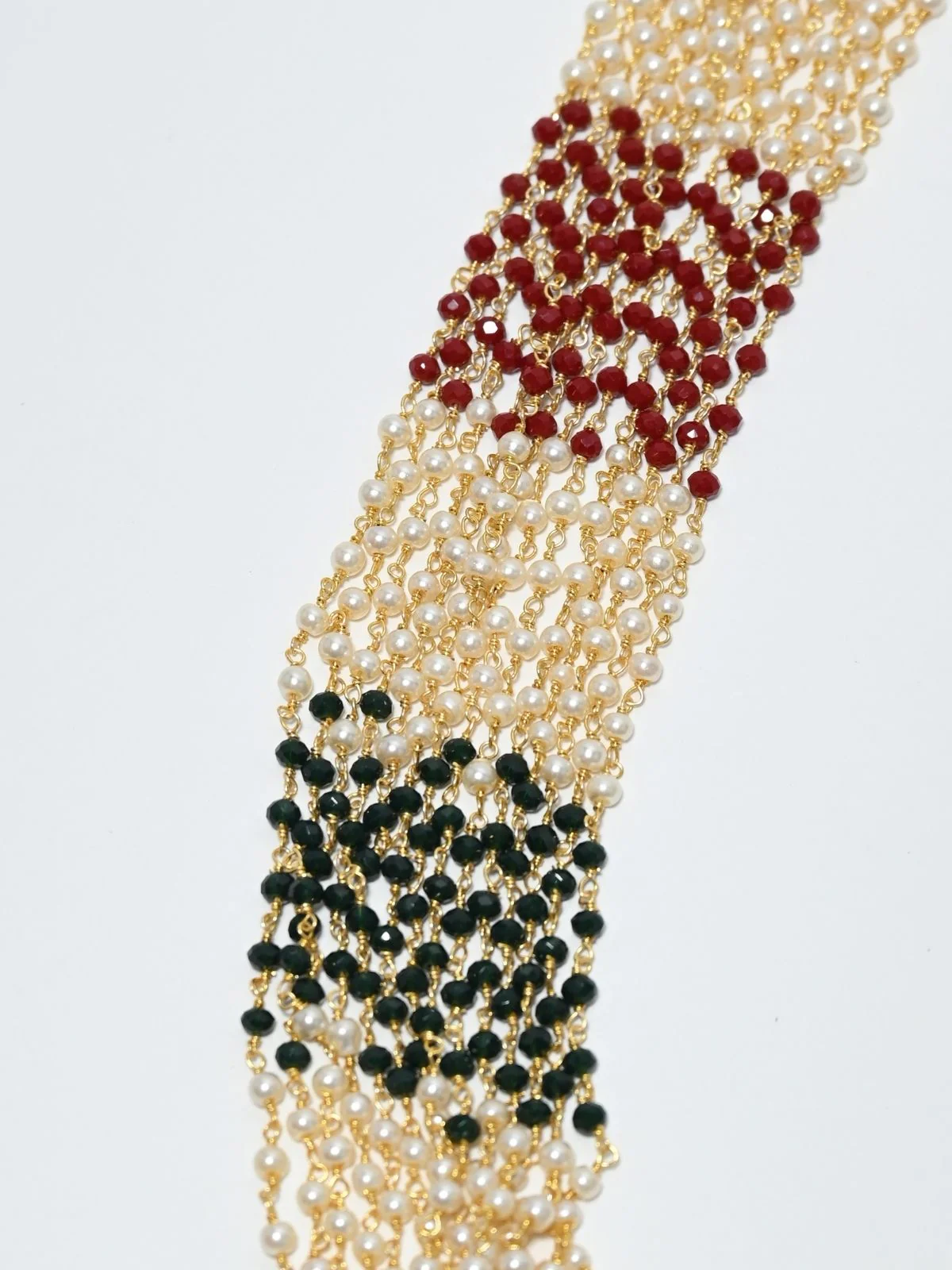 Odette Multicolor Alloy Beaded Pearl Jewellery Set For Women - Image 5
