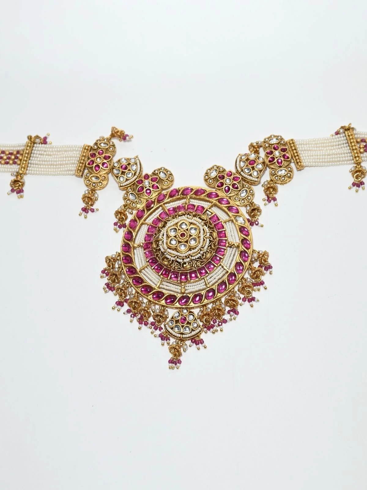 Odette Multicolor Alloy Kundan And Beaded Jewellery Set For Women - Image 5