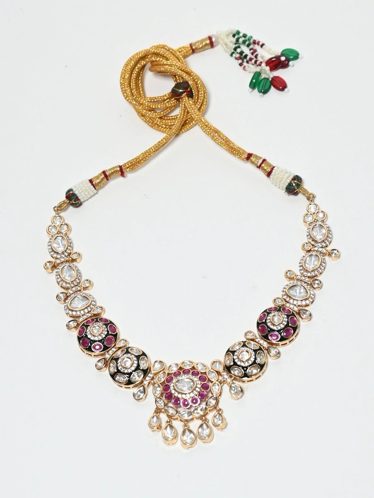 Odette Multicolor Alloy Kundan Jewellery Set For Women - Image 4