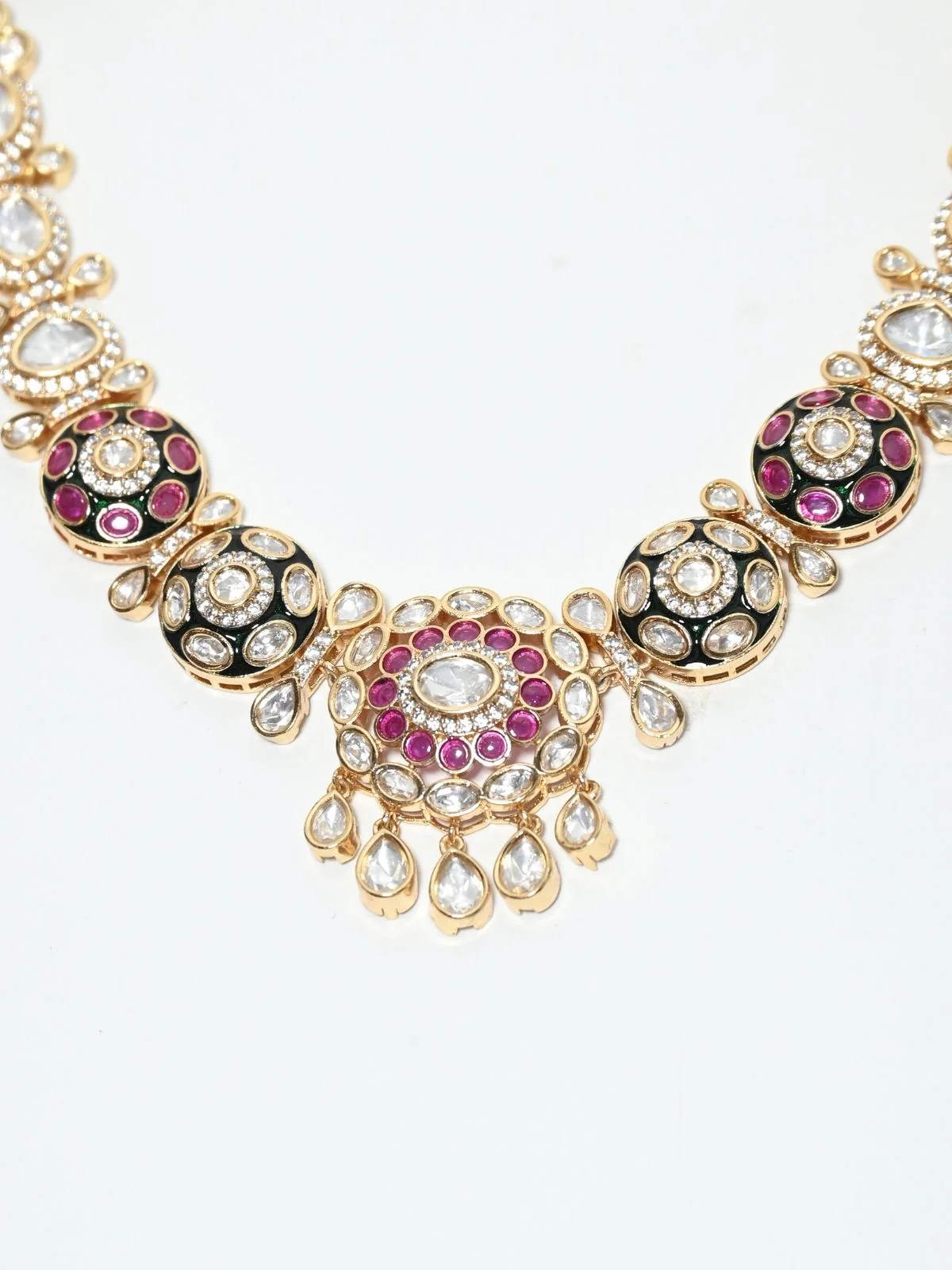 Odette Multicolor Alloy Kundan Jewellery Set For Women - Image 5