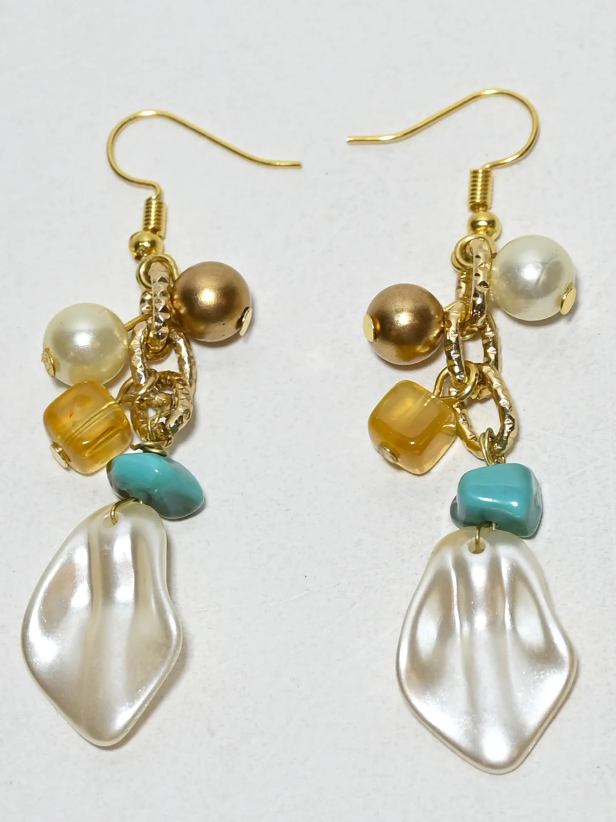 Odette Multicolor Alloy Pearl Jewellery Set For Women - Image 5