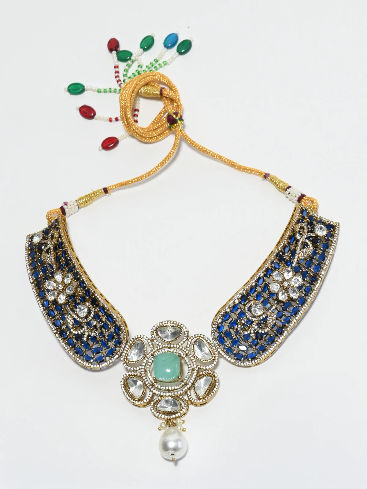Odette Multicolor Alloy Stone Jewellery Set For Women - Image 3