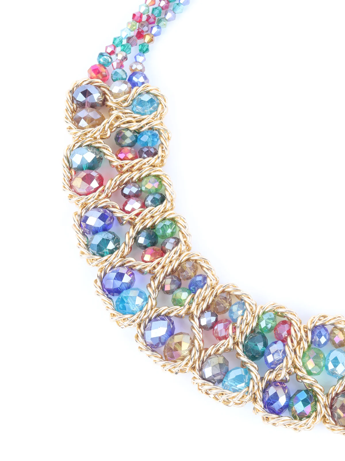 Odette Multicolor Beaded Western Choker Neckpiece For Women - Image 3