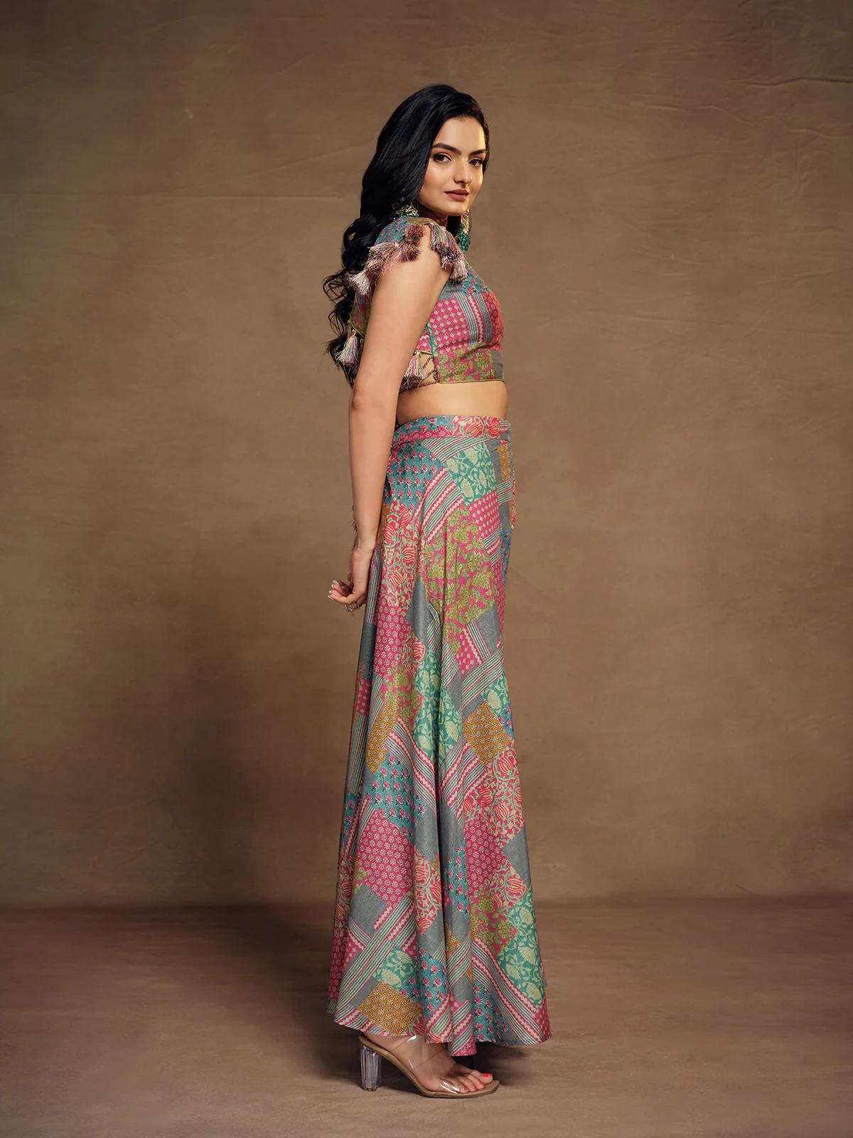Odette Multicolor Cotton Printed Indo Western Co ord Set For Women - Image 3