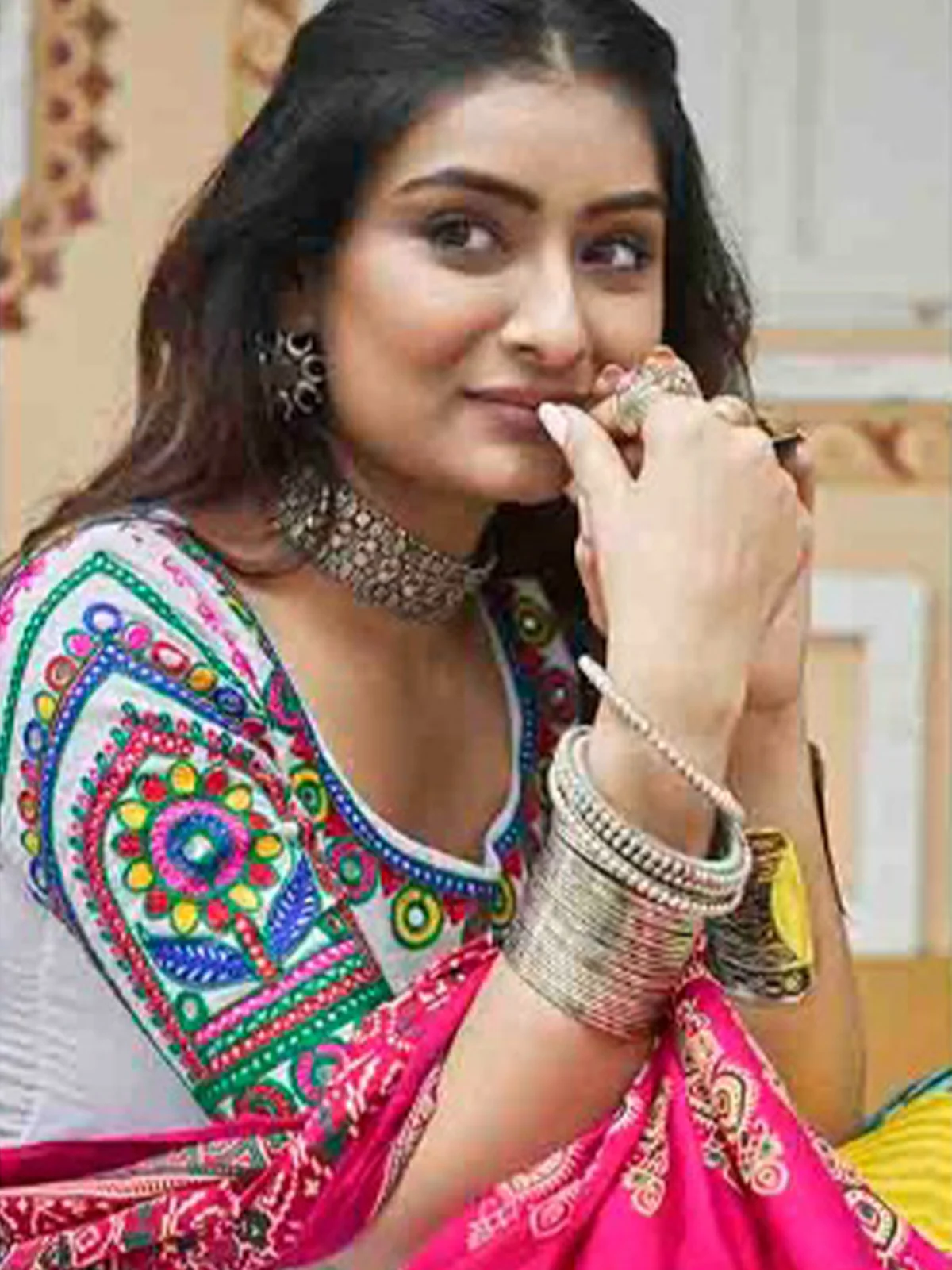 Odette Multicolor Cotton Printed Stitched Lehenga With Blouse For Women - Image 4