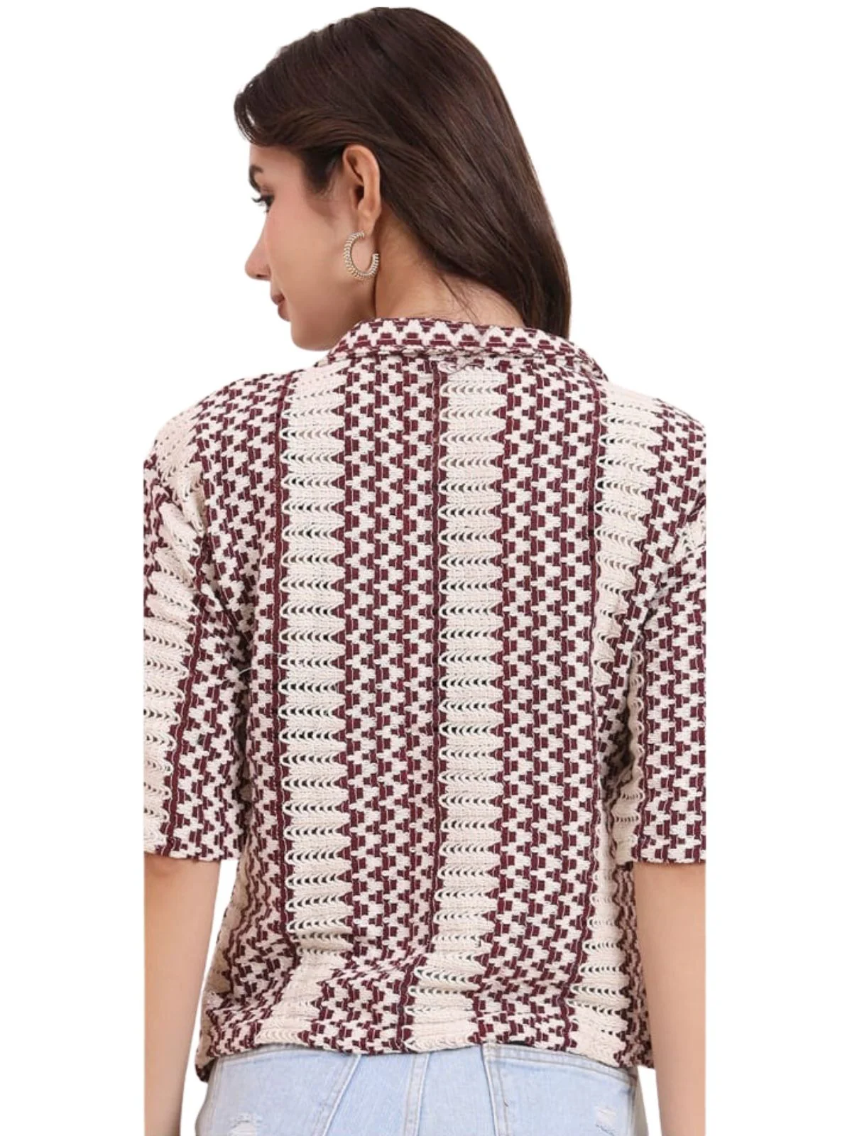 Odette Multicolor Cotton Printed Shirt For Women - Image 3
