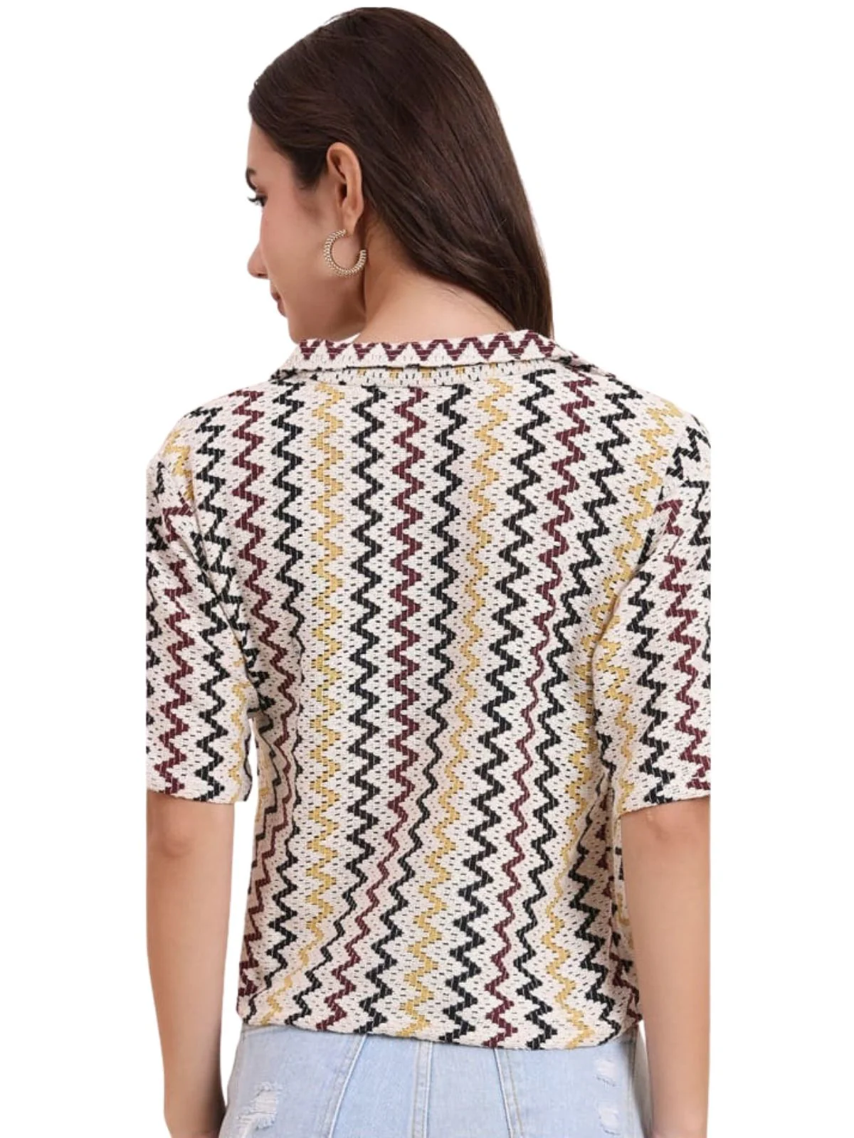 Odette Multicolor Cotton Printed Shirt For Women - Image 3