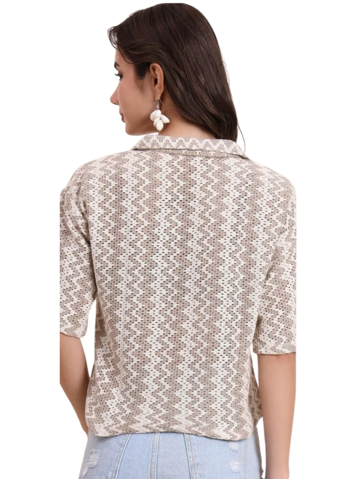 Odette Multicolor Cotton Printed Shirt For Women - Image 3