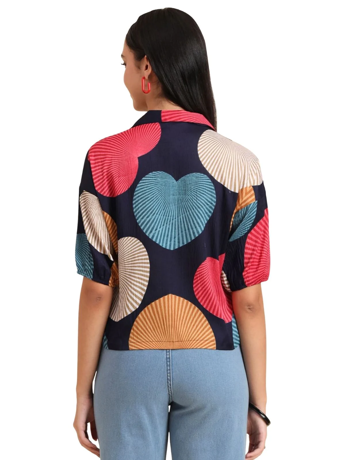 Odette Multicolor Delta Solid Shirt For Women - Image 3