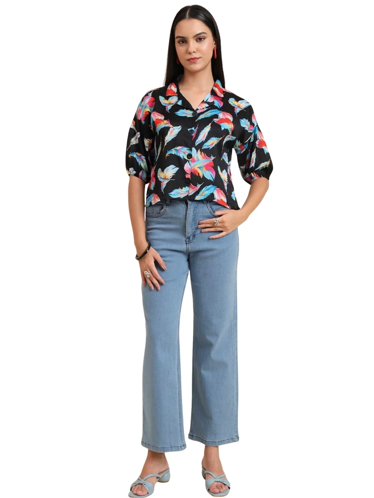 Odette Multicolor Delta Solid Shirt For Women