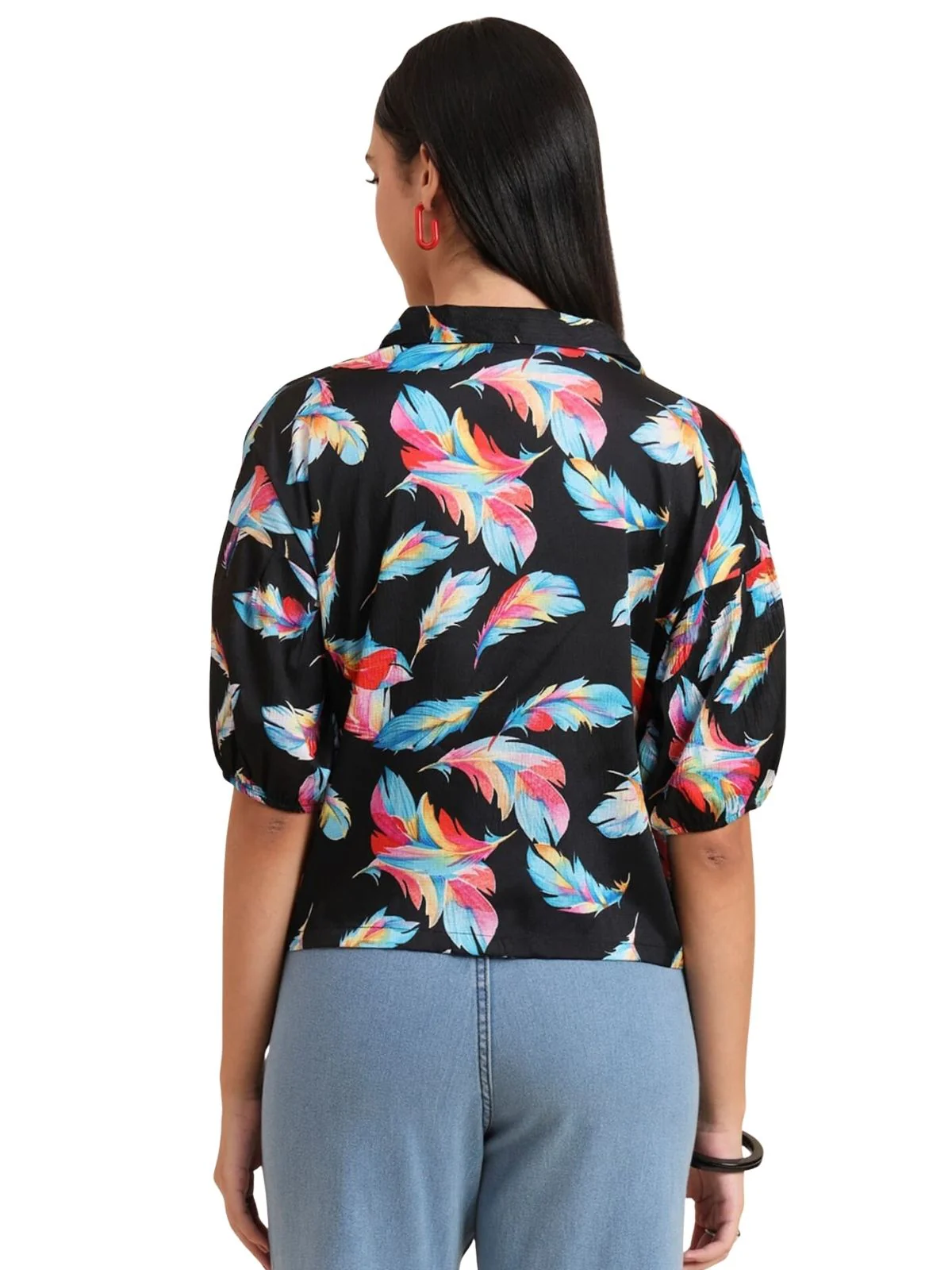 Odette Multicolor Delta Solid Shirt For Women - Image 3