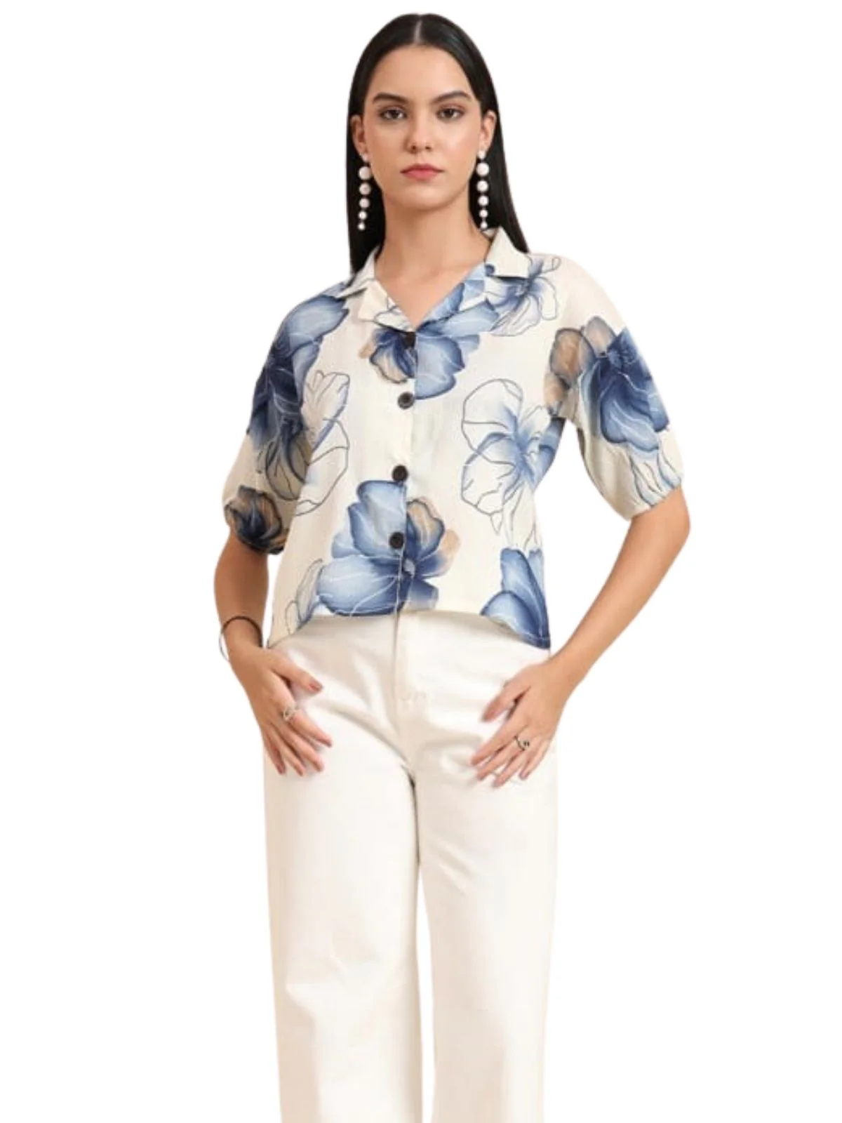 Odette Multicolor Delta Solid Shirt For Women - Image 2
