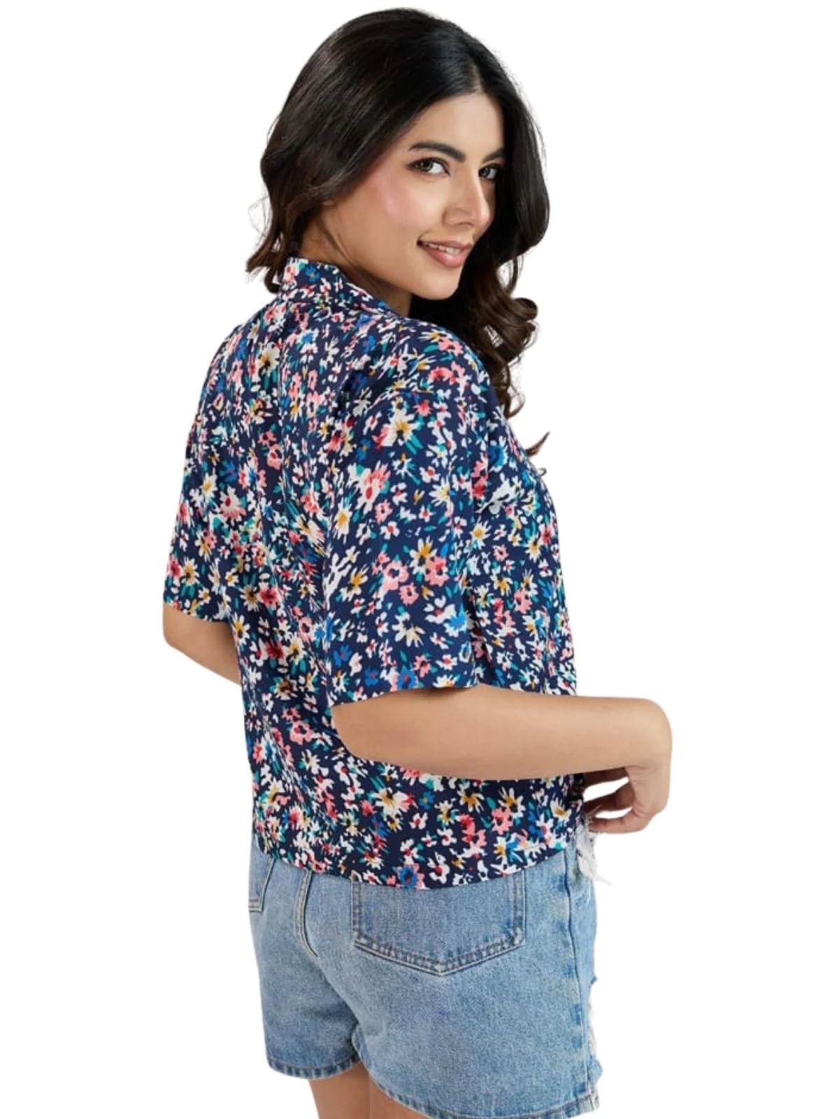 Odette Multicolor Delta Solid Shirt For Women - Image 3