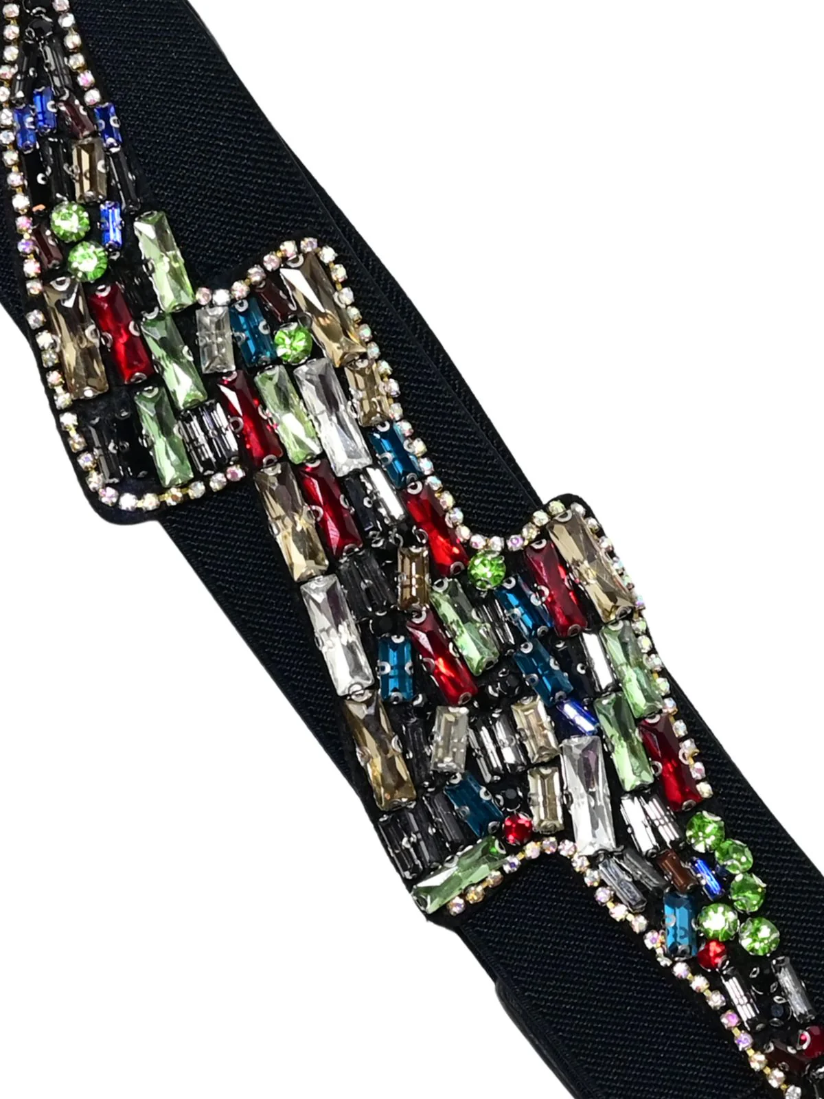 Odette Multicolor Elastic Embellished Belt For Women - Image 3