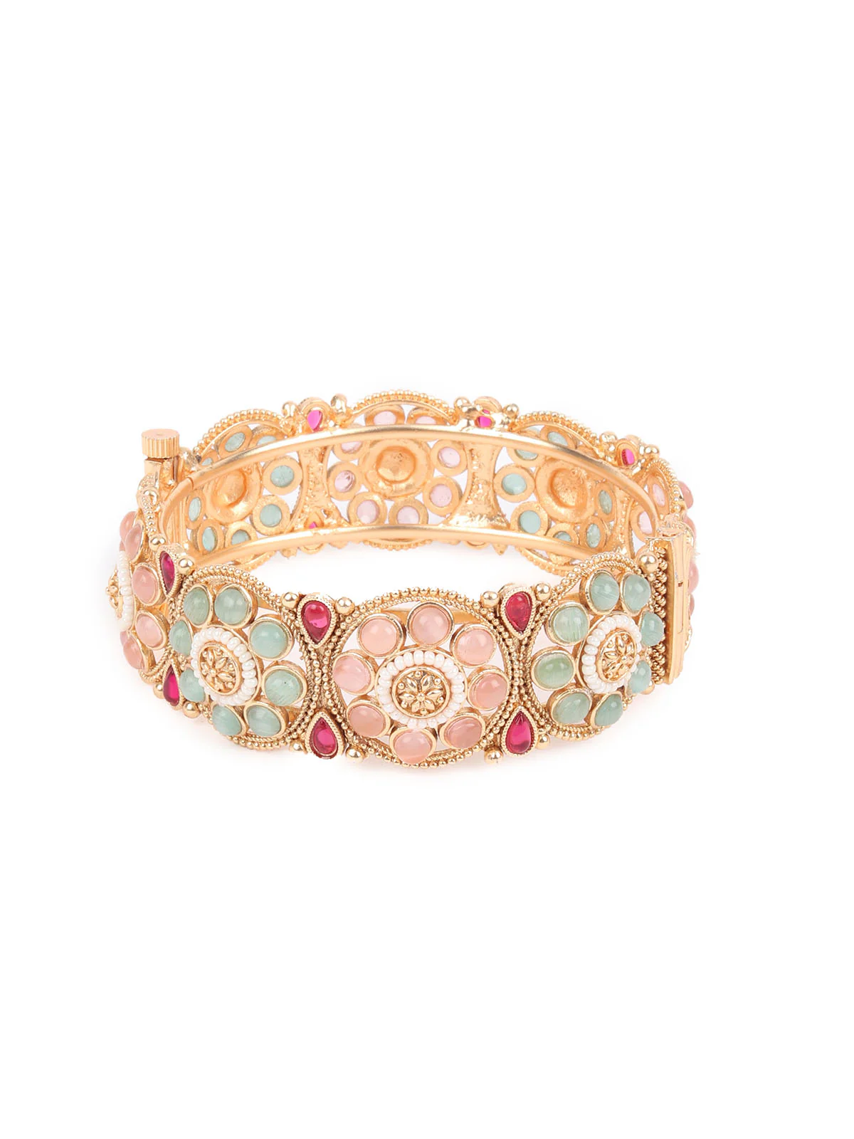 Odette Multicolor Embellished Bangles For Women-Set Of 2 - Image 4