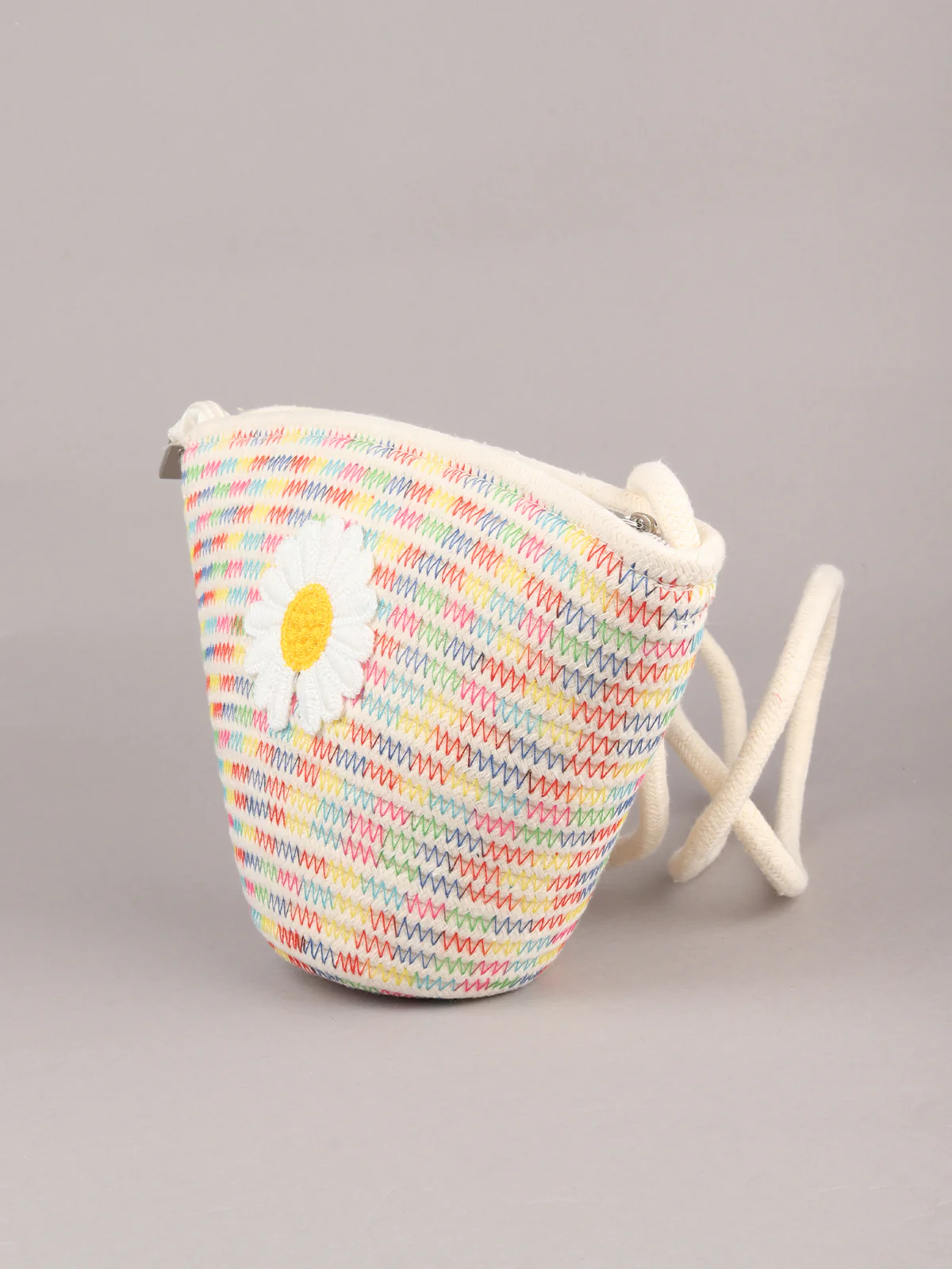 Odette Multicolor Flower Embellished Sling Bag for Women - Image 4