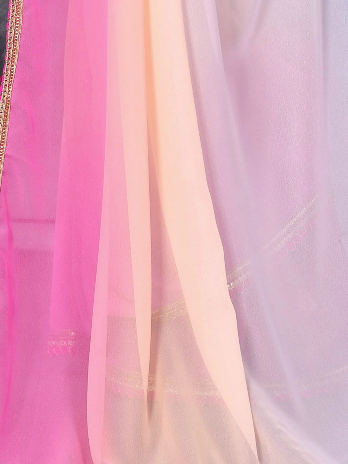 Odette Multicolor Georgette Embellished Saree For Women - Image 5