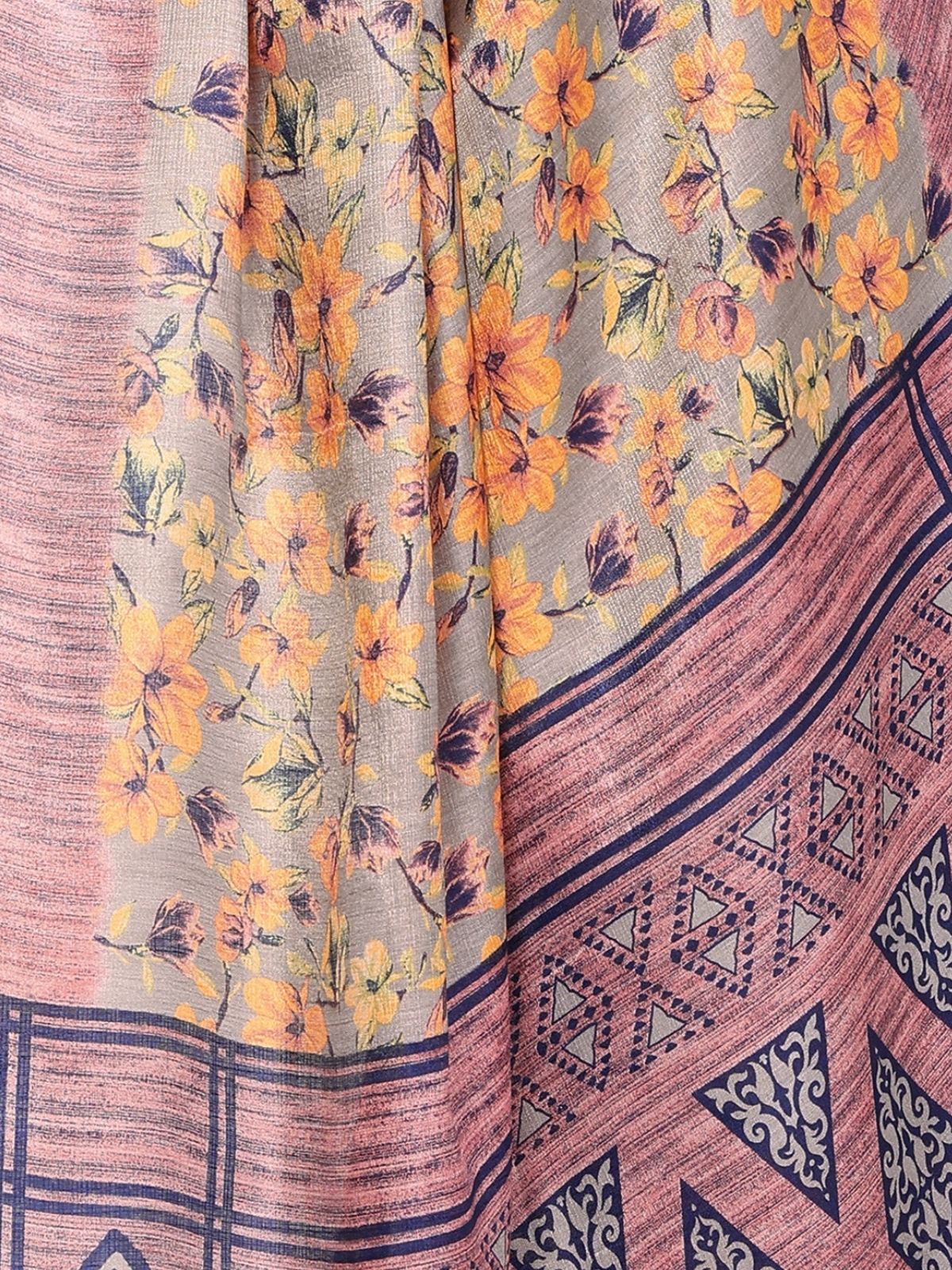Odette Multicolor Georgette Printed Saree For Women - Image 5