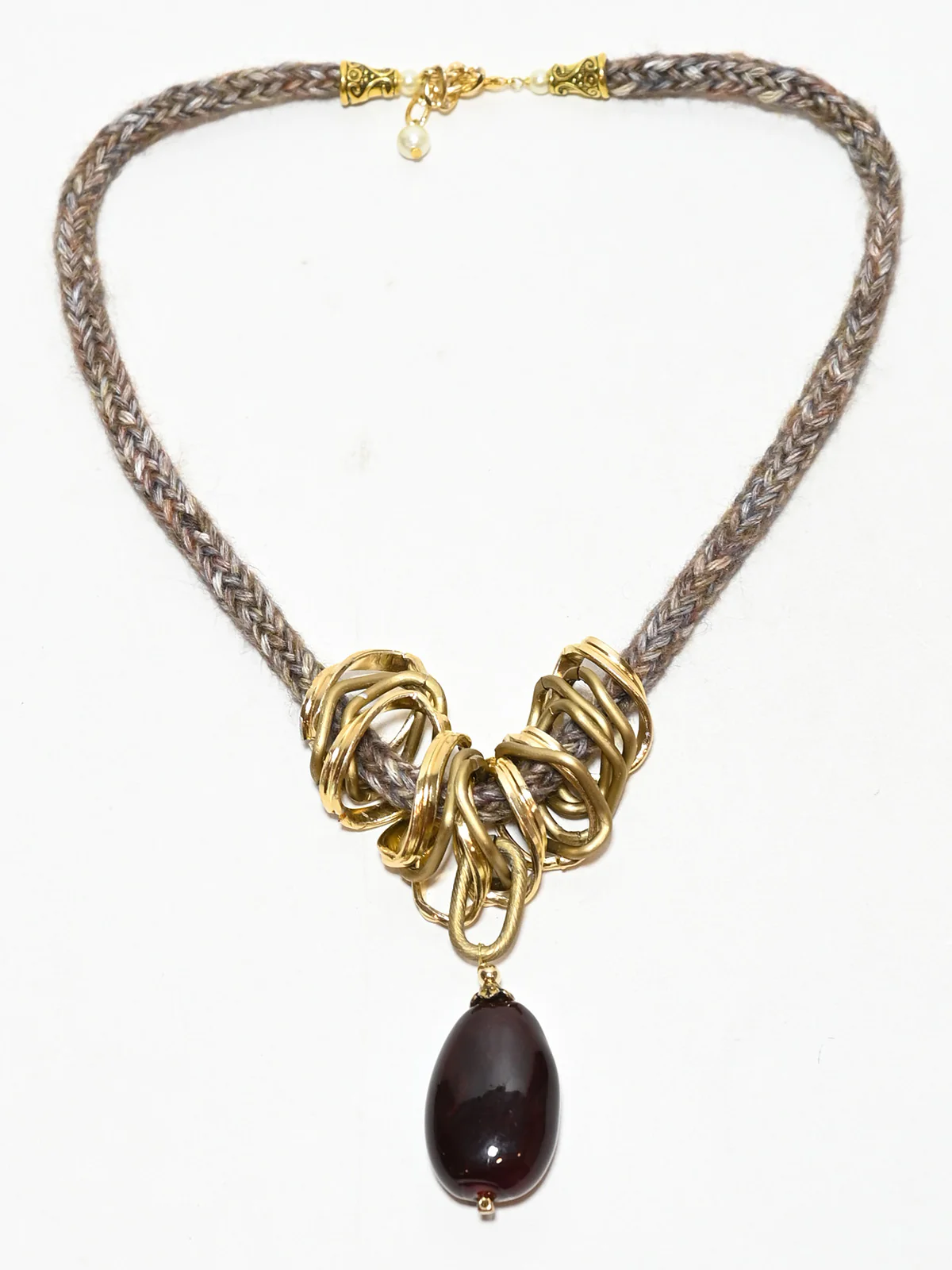 Odette Multicolor Jute Embellished Jewellery Set For Women - Image 3
