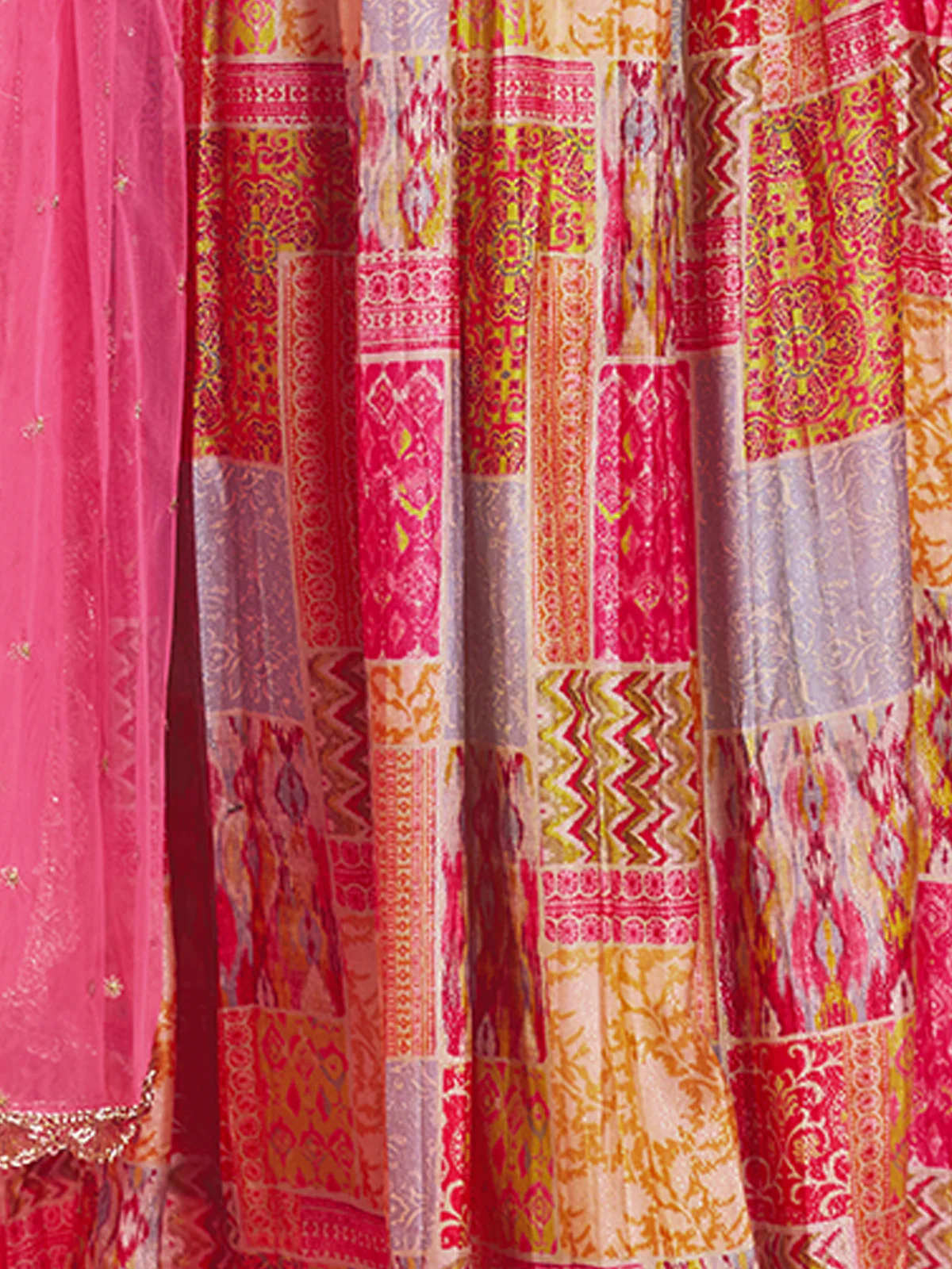 Odette Multicolor Muslin Printed Gown For Women - Image 6