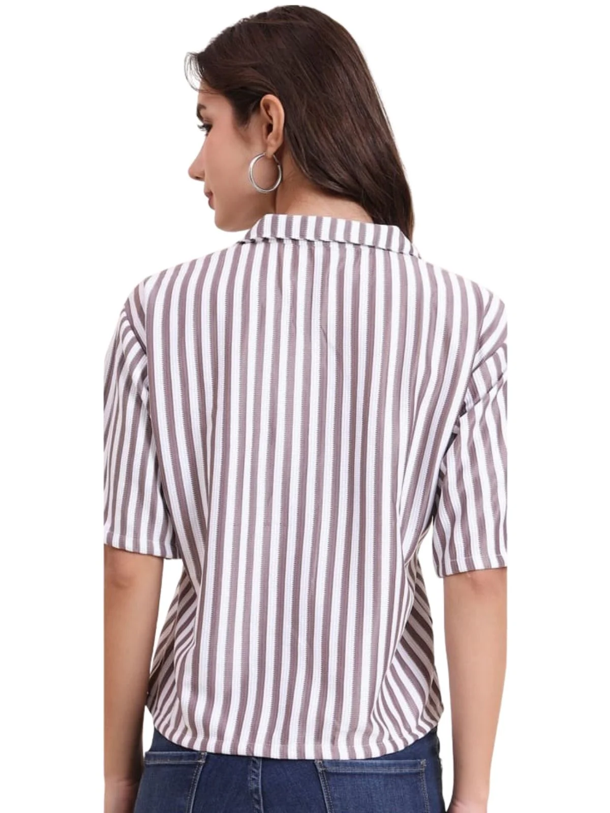 Odette Multicolor Poly Cotton Printed Shirt For Women - Image 7