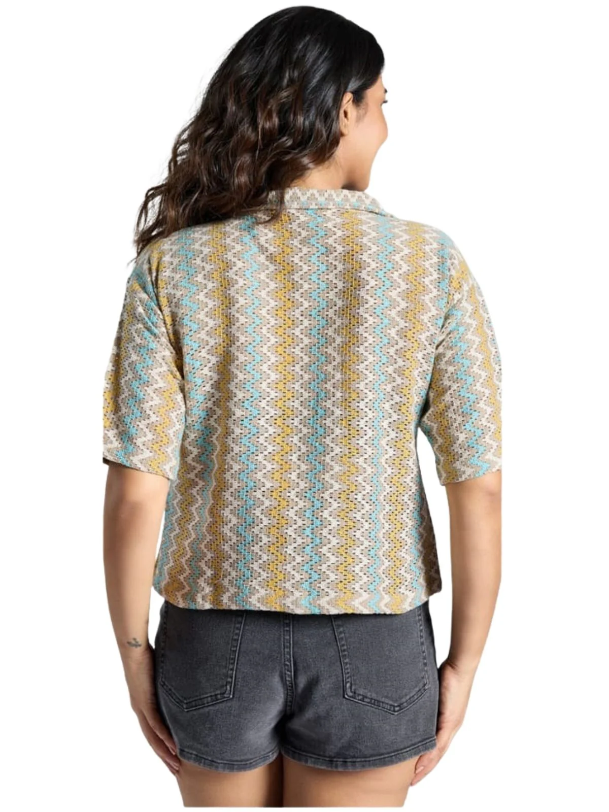Odette Multicolor Poly Cotton Printed Shirt For Women - Image 3