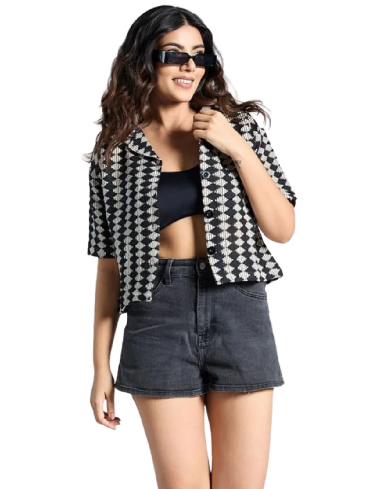 Odette Multicolor Poly Cotton Printed Shirt For Women - Image 2