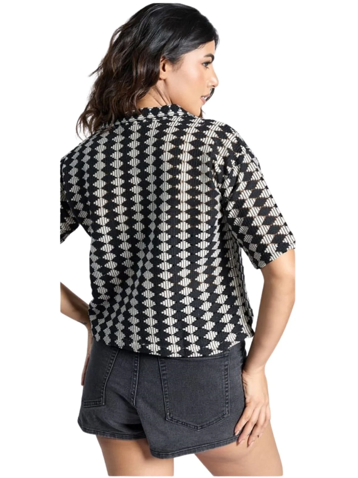 Odette Multicolor Poly Cotton Printed Shirt For Women - Image 3
