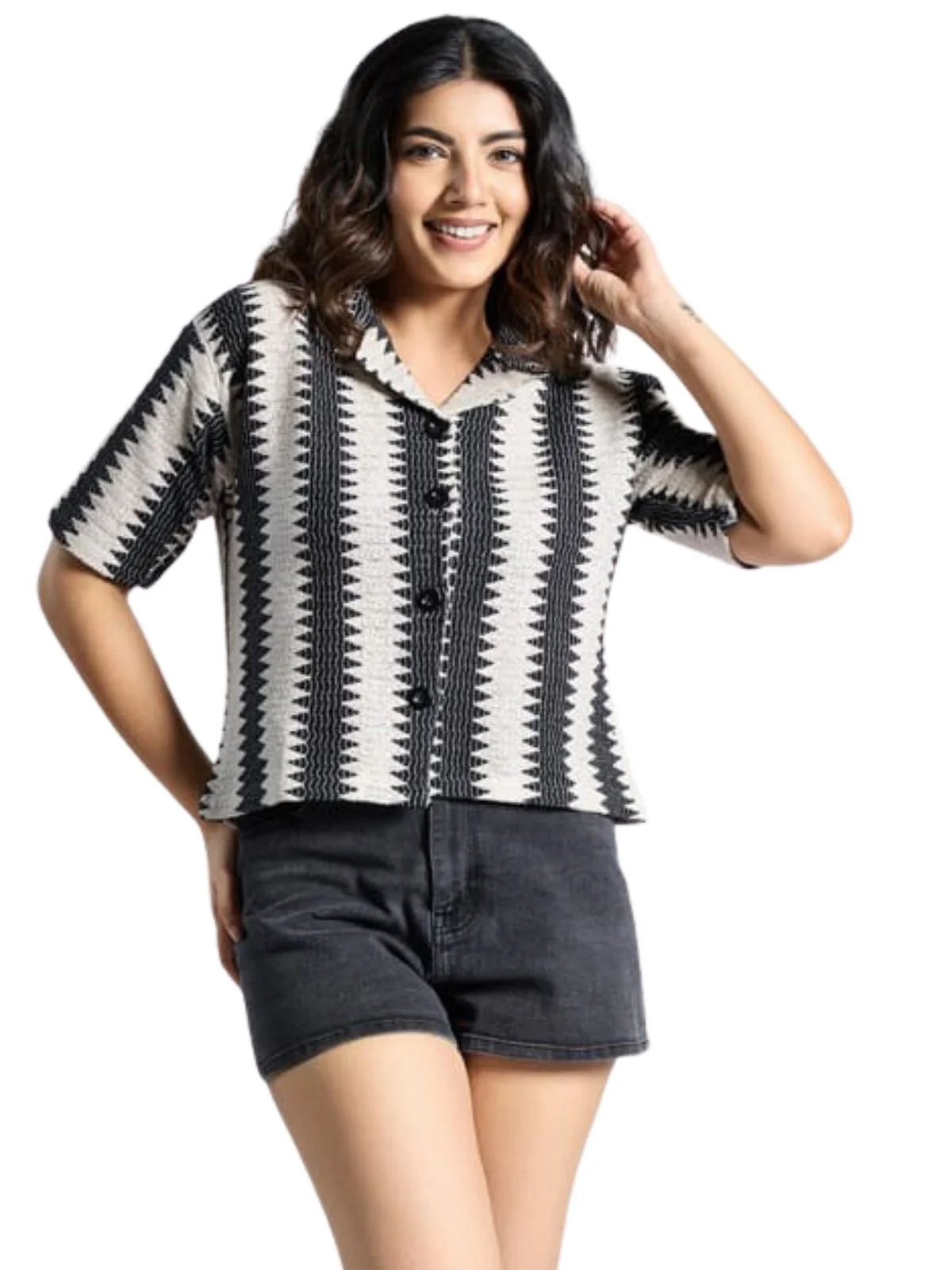 Odette Multicolor Poly Cotton Printed Shirt Women - Image 2