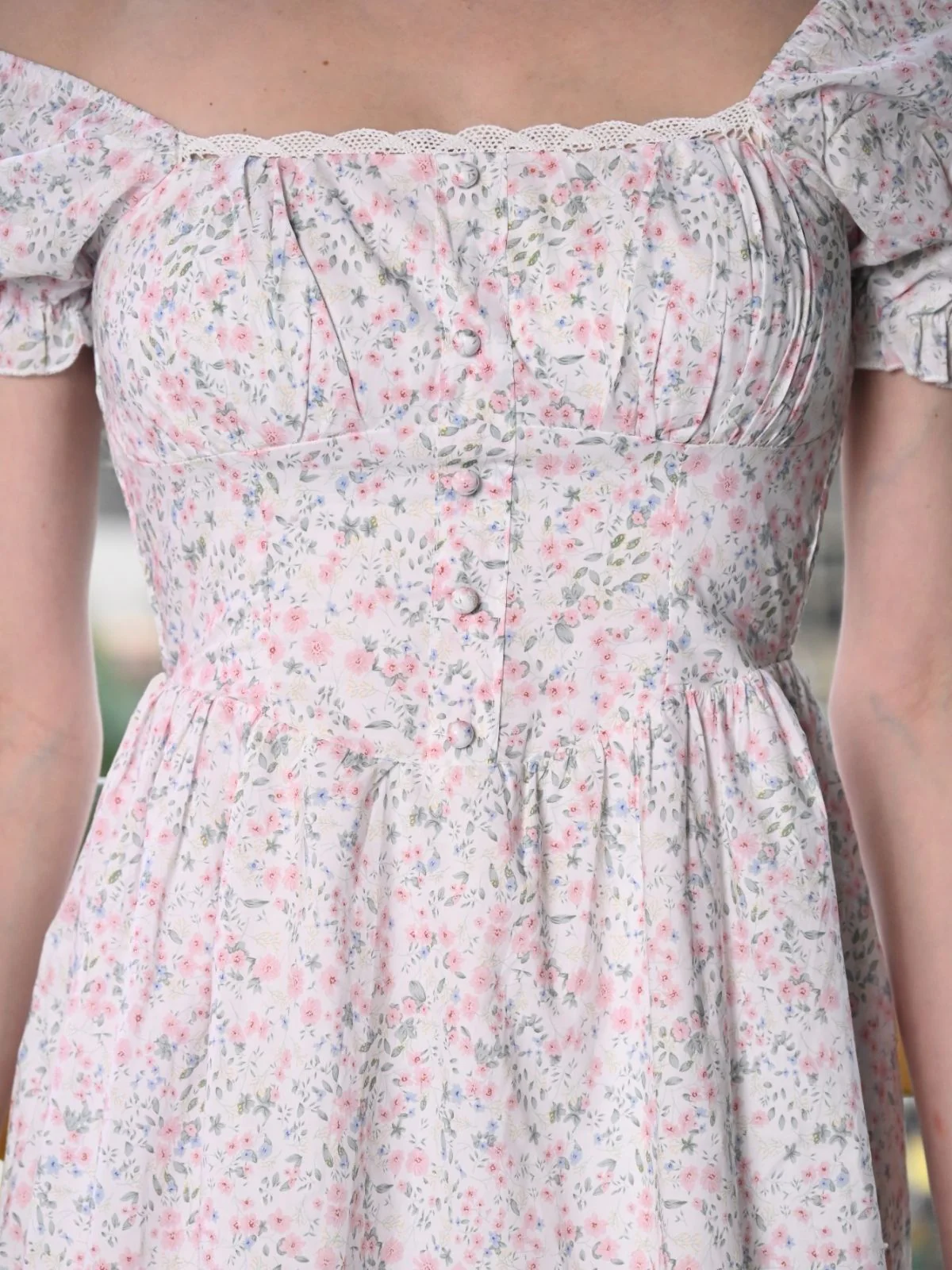 Odette Multicolor Printed Cotton Western Dress for Women - Image 5
