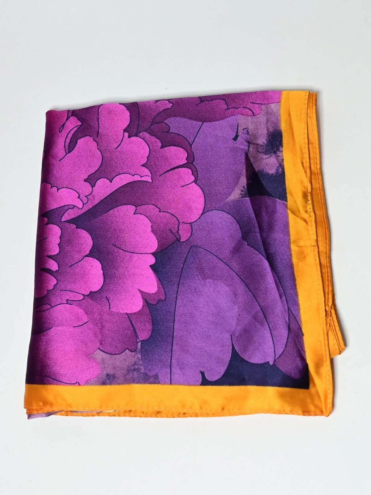 Odette Multicolor Printed Satin Scarf For Women - Image 5