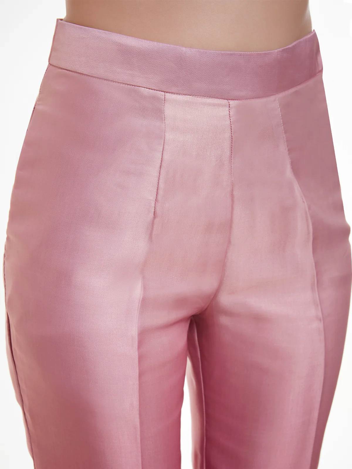 Odette Pink Satin Printed Co Ord Set For Women - Image 7