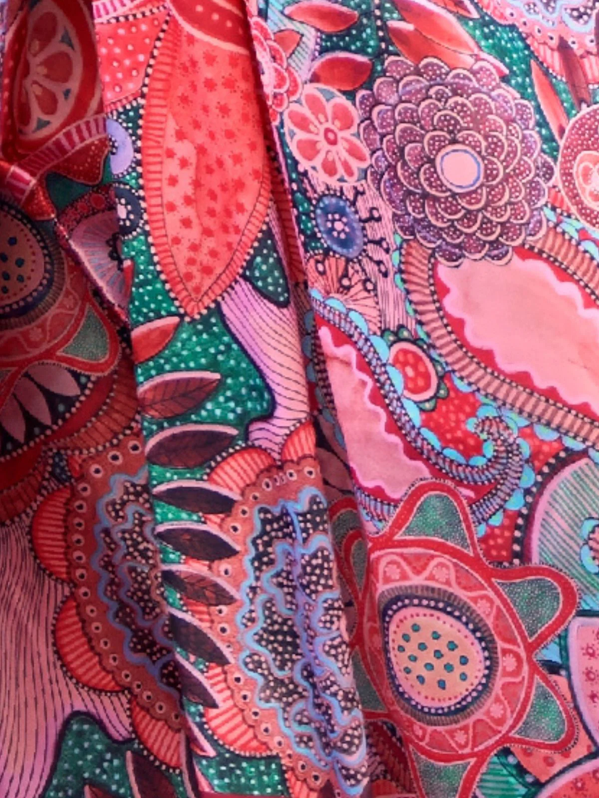 Odette Multicolor Satin Printed Saree With Unstitched Blouse For Women - Image 3