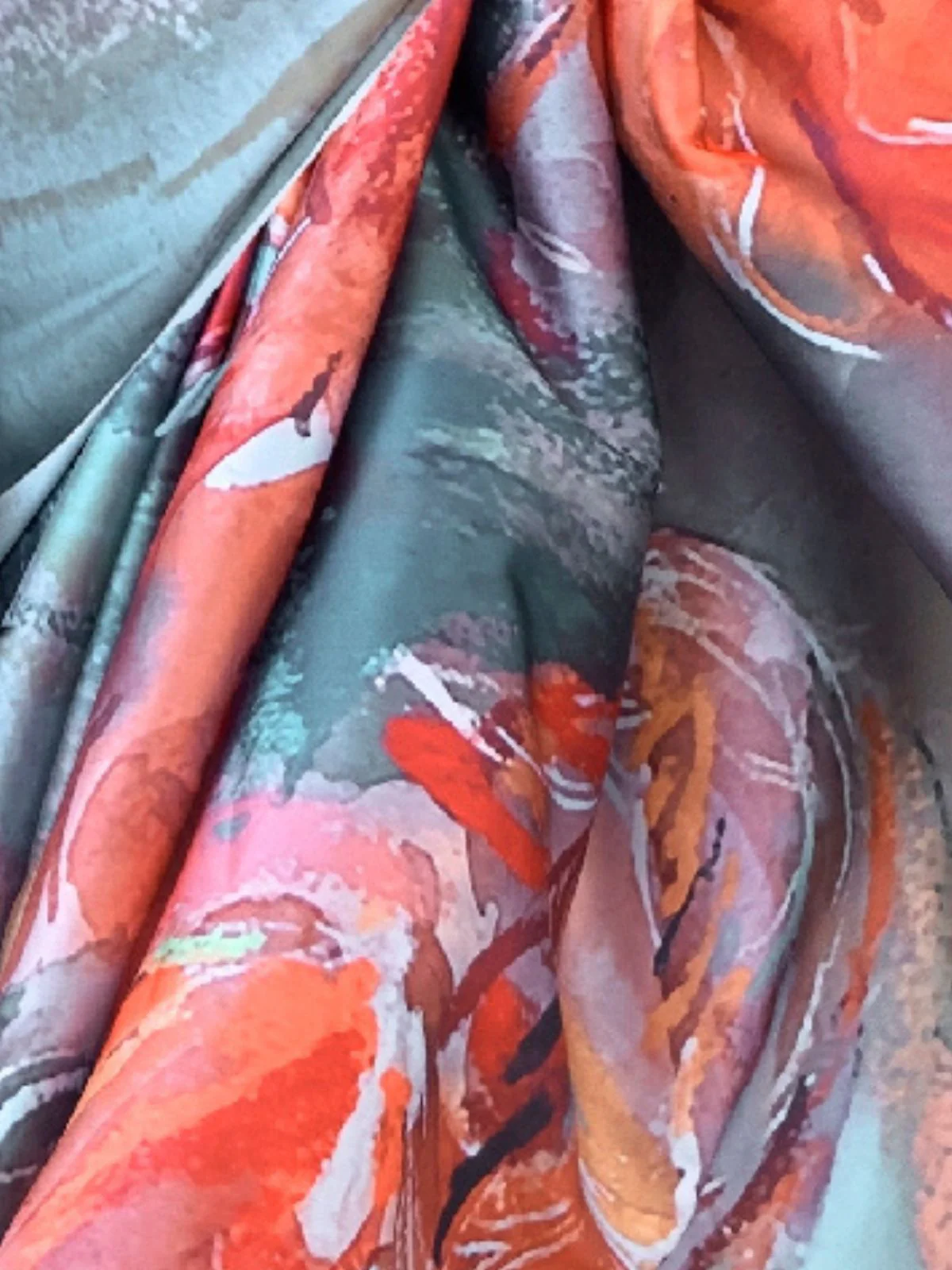 Odette Multicolor Satin Printed Saree With Unstitched Blouse For Women - Image 3