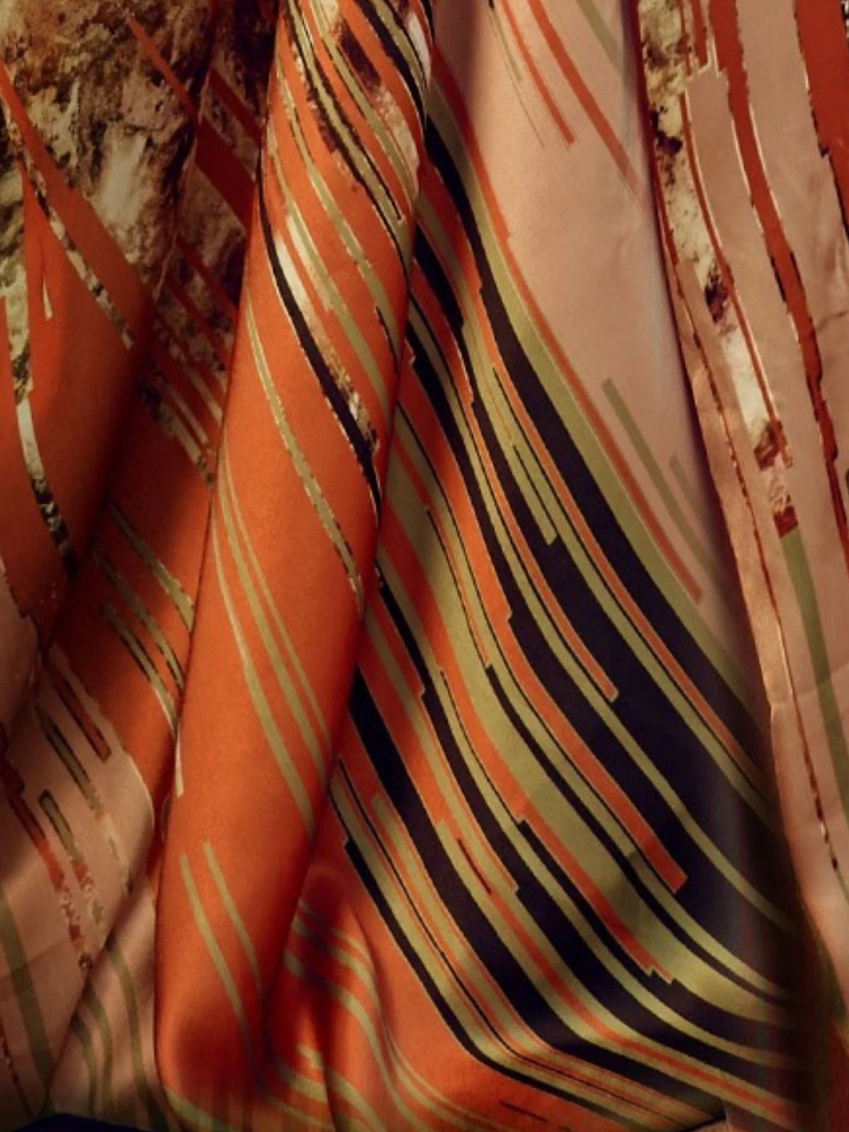 Odette Multicolor Satin Printed Saree With Unstitched Blouse For Women - Image 4
