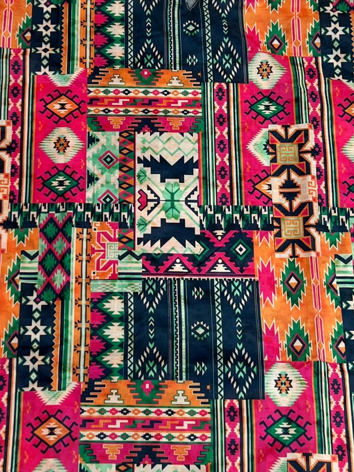 Odette Multicolor Silk Blend Printed Solid Kurti For Women - Image 5