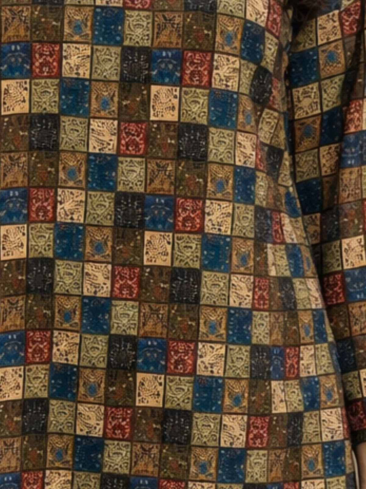 Odette Multicolor Silk Blend Printed Solid Kurti For Women - Image 5